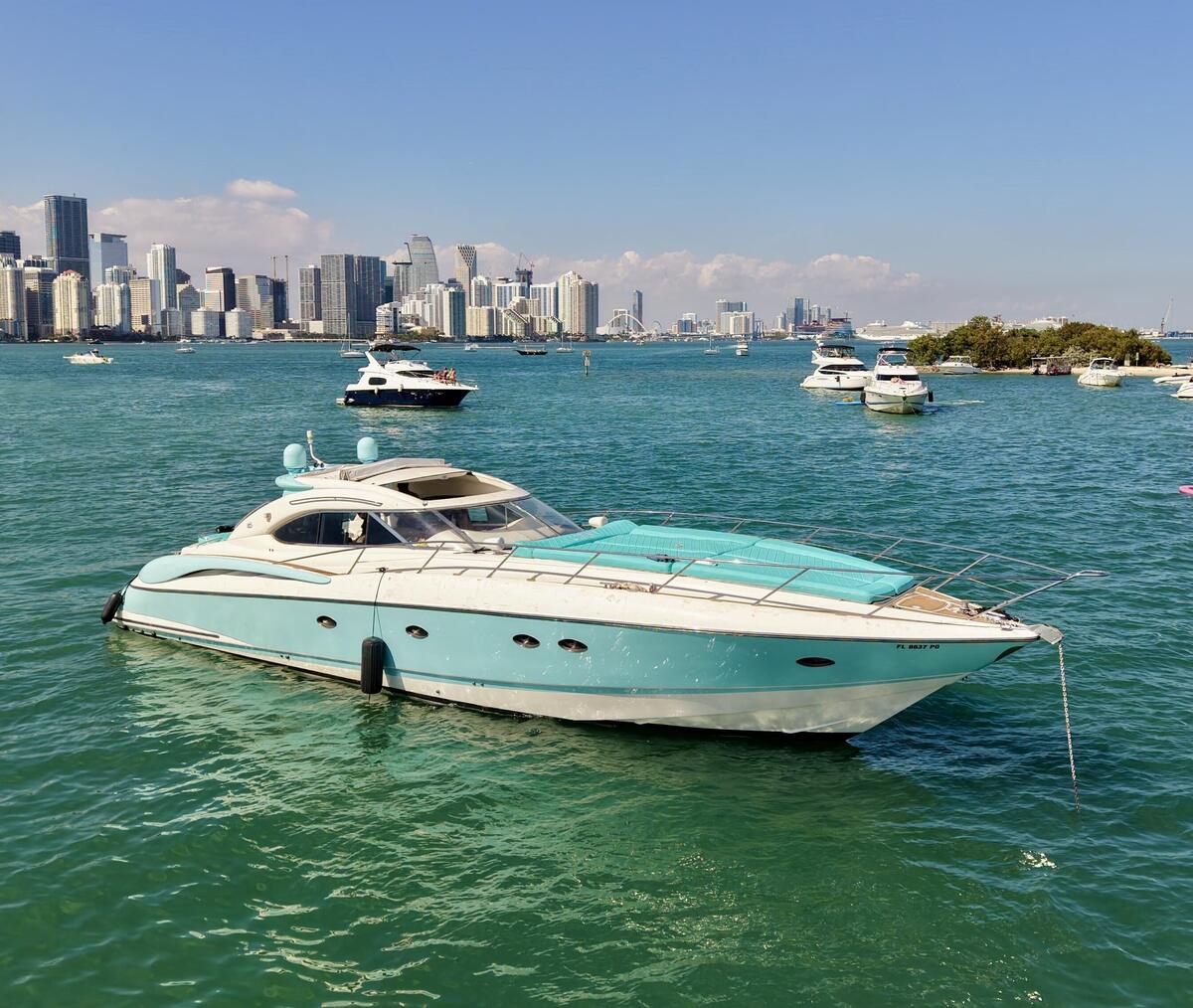 2 Tifany, a 60 ft Sunseeker Predator 60 on the water in Miami