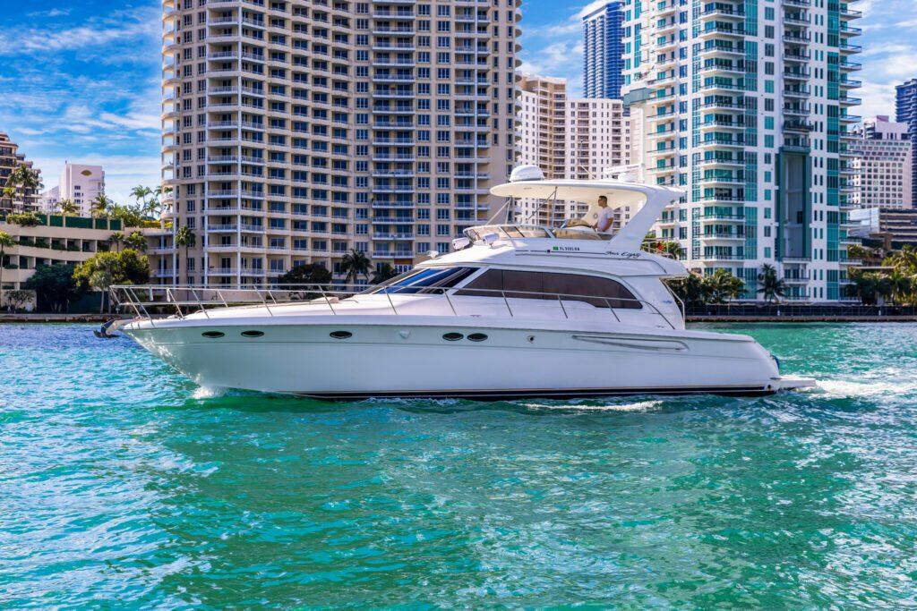 Coast To Coast, a 52 ft Sea Ray 52 Flybridge on the water in Miami