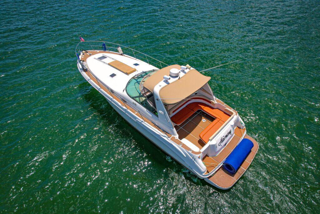 Harmony, a 44 ft Sea Ray Sundancer 44 on the water in Miami