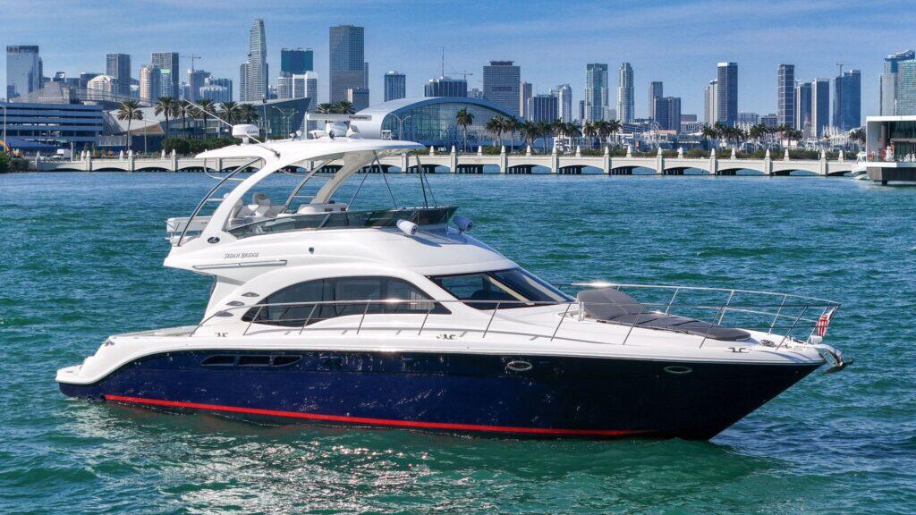 Serenity, a 58 ft Sea Ray 58 Flybridge on the water in Miami